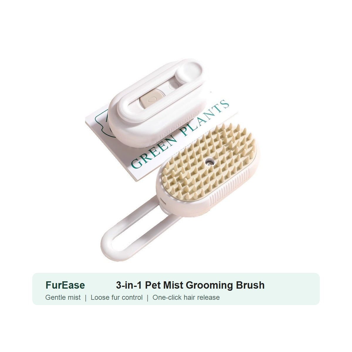 FurEase 3-in-1 Pet Mist Grooming Brush
